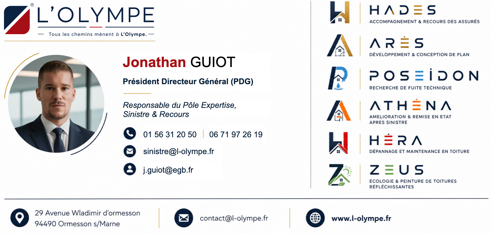 Jonathan Guiot, Président Directeur Général de L'Olympe